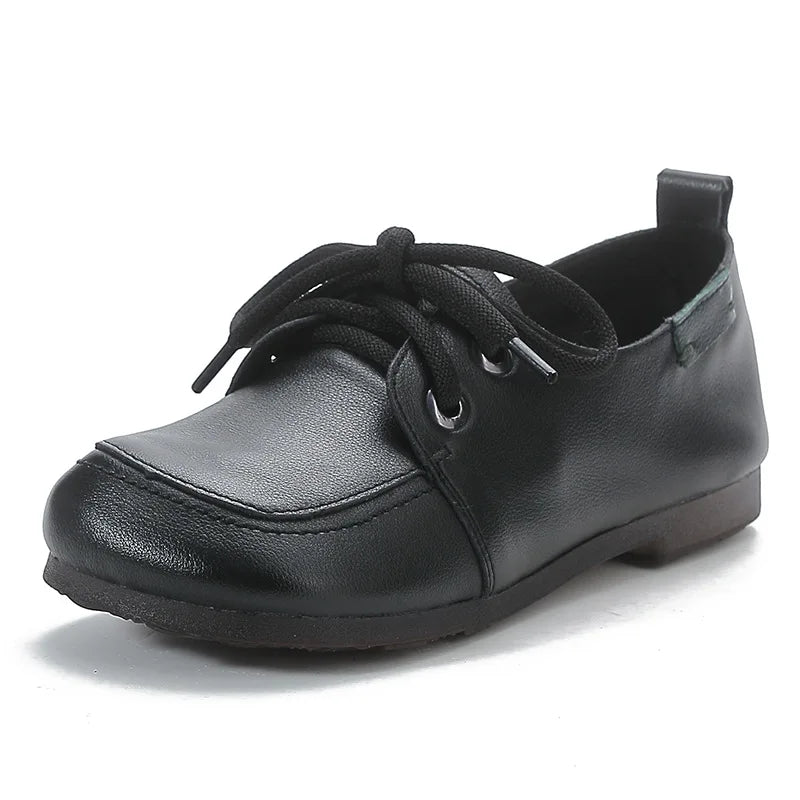 feerldi Damen Leder Flats WB-365K – Elegantes bailarinas retro con correas, mocasines weiche sin cordones, mocasines cómodos para mujeres 