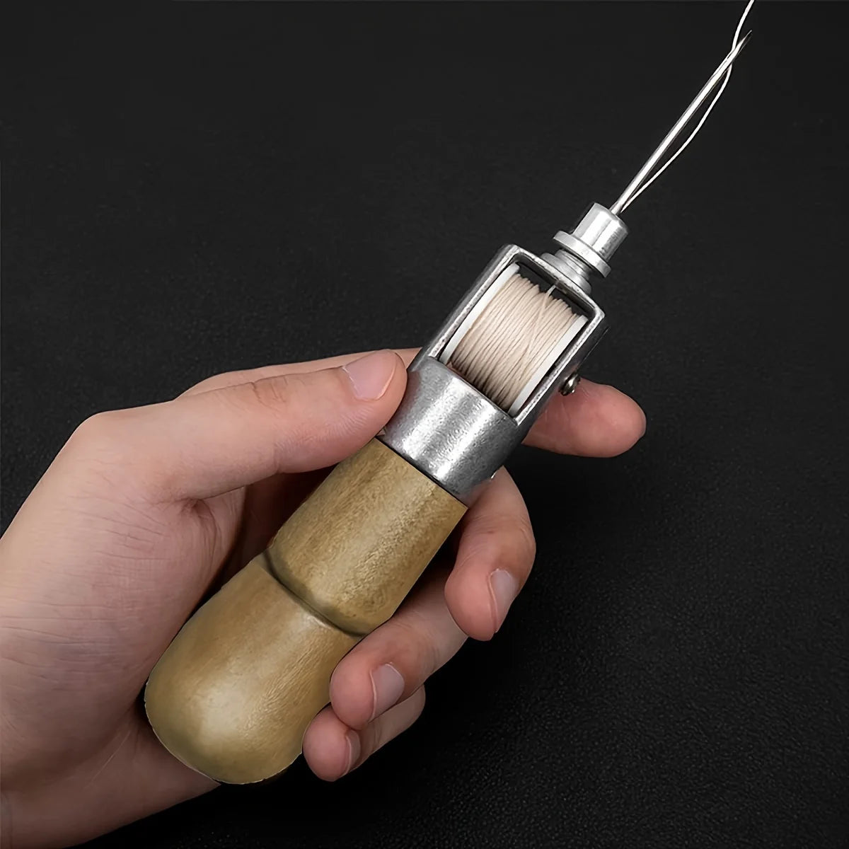 7-teiliges Profi Lockstitch Nähset – Hochwertiges Handnäh-Werkzeug für Möbel-, Leder- & Reparaturarbeiten