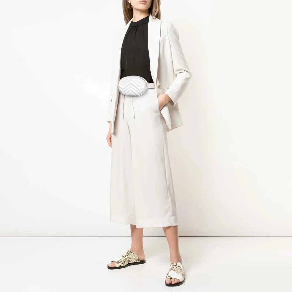 Damen PU-Leder Bauchtasche – Designer Fanny Pack & Chest Bag, Modische Gürteltasche mit Handyfach