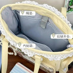 Y2K Ita Bag Damen – Sac fourre-tout transparent et bandoulière au style japonais Lolita, grand sac fourre-tout DIY Display 