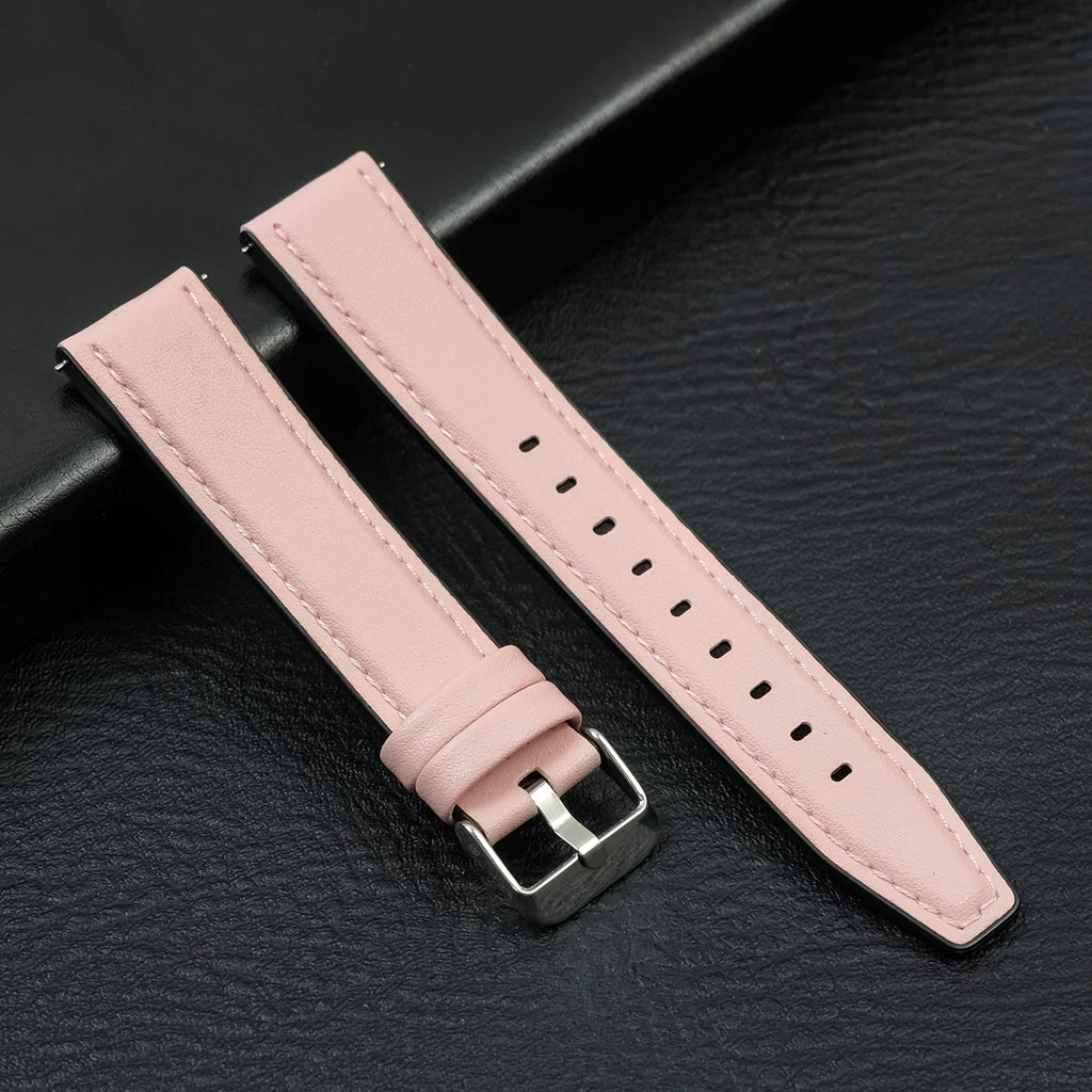Brazalete de cuero vintage de 20 mm y 22 mm para Samsung Galaxy Watch 4–7 y Xiaomi Redmi Watch – Brazalete clásico para reloj inteligente con diseño dorado 