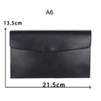 A4 / A6 Leder Dokumentenmappe aus PU-Leder – Eleganter File Folder & Organizer für Schule, Büro & Verträge