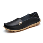 KUIDFAR Damen Flats 2024 – Bequeme Slip-On Loafers aus echtem Leder, Soft Moccasins für Alltag und Freizeit, Plus Size