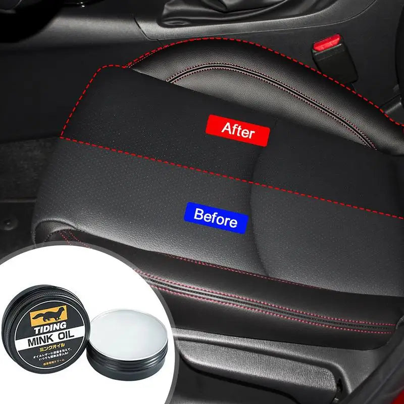 Leder Minköl Pflegecreme 30 ml – Luxus Lederreparatur &amp; Polieröl für Möbel, Schuhe, Taschen &amp; Sofas 