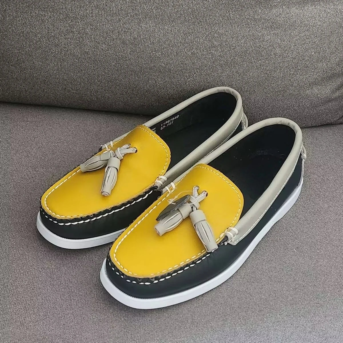 Klassische Herren Bootsschuhe aus echtem Leder – Handgefertigte Mokassins & Casual Loafer mit rutschfester Gummisohle