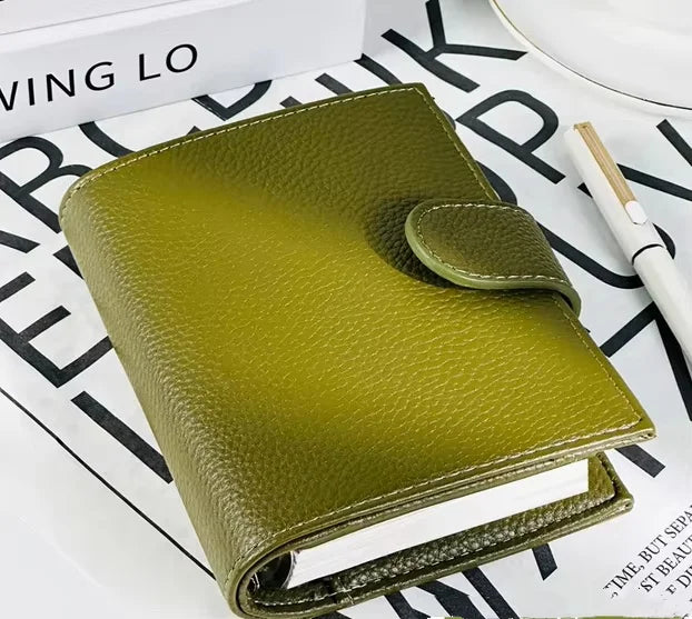 Vintage Leder-Notizbuch A7/M5 – Dreifach gefaltet, weich & nachfüllbar