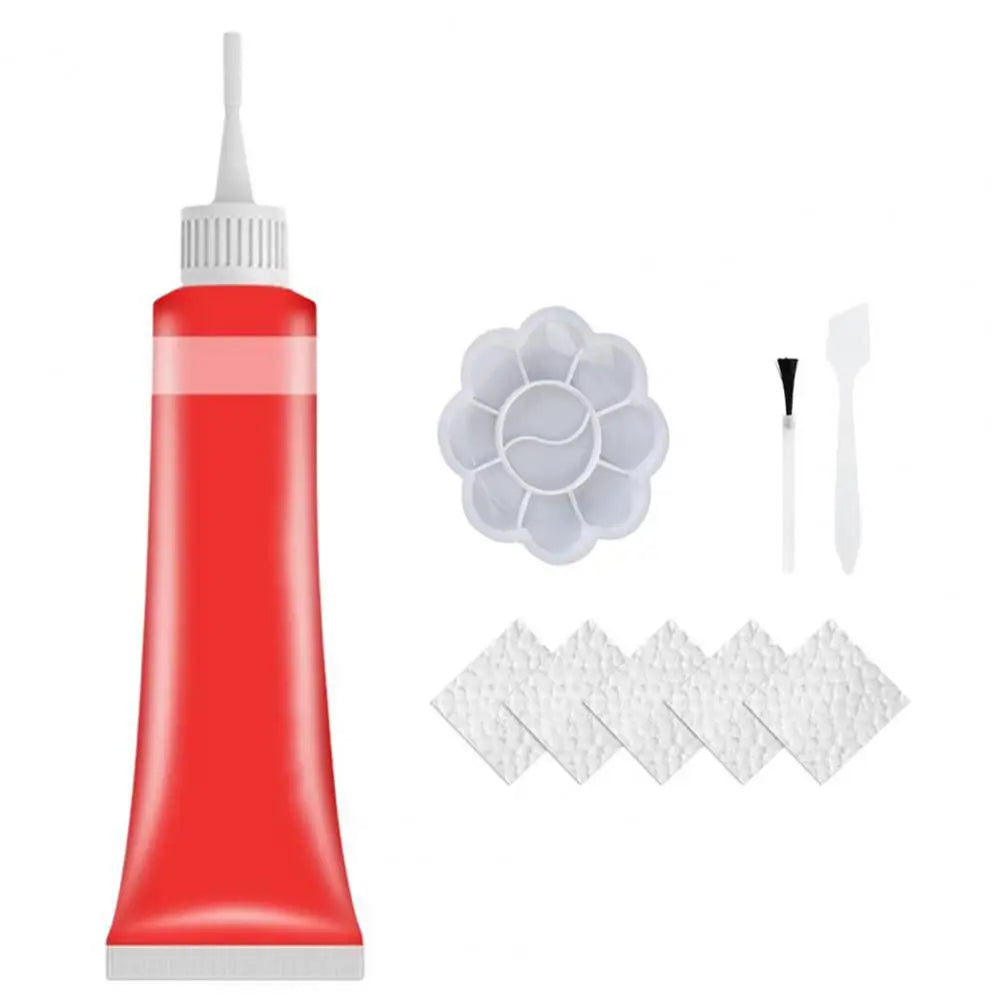 20 ml Kunstleder Reparatur Set – Färbe- & Reparaturcreme mit Pinsel & Spachtel für Autositze, Sofas & Möbel