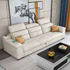 Modernes Designer Leder Ecksofa – Europäisches Luxus Lounge Sofa für Apartments, stilvolle Wohnräume &amp; Gaming-Bereiche