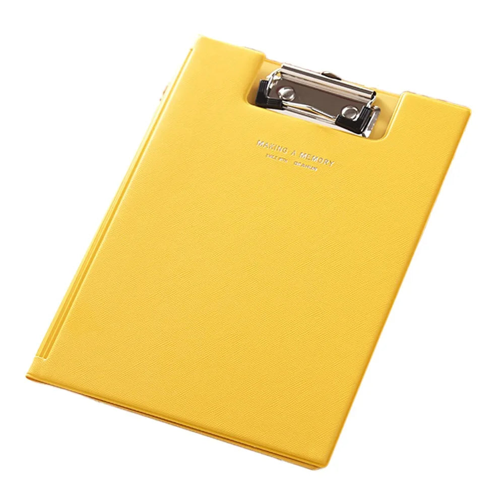 PU-Leder Dokumentenmappe A4 / A5 mit Klemmbrett – Faltbare Vertragsmappe &amp; Schreibunterlage für Schule &amp; Büro 
