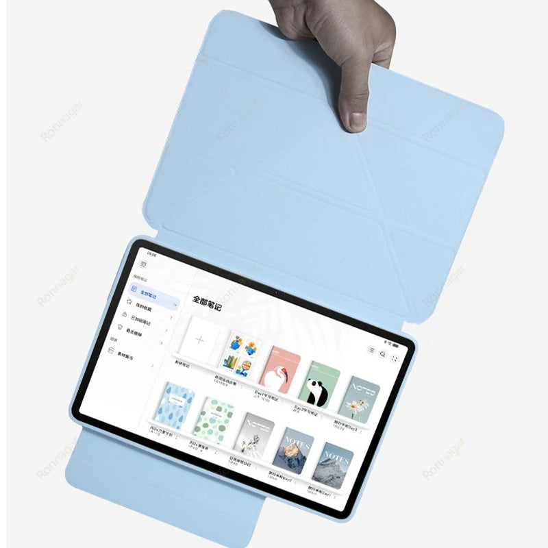 Étui en cuir PU pour iPad Air 11 &amp; 13 (2024-2025) et iPad Pro 11 / 12.9 – Housse de protection pour tablette avec support multi-angle et fonction veille/réveil 