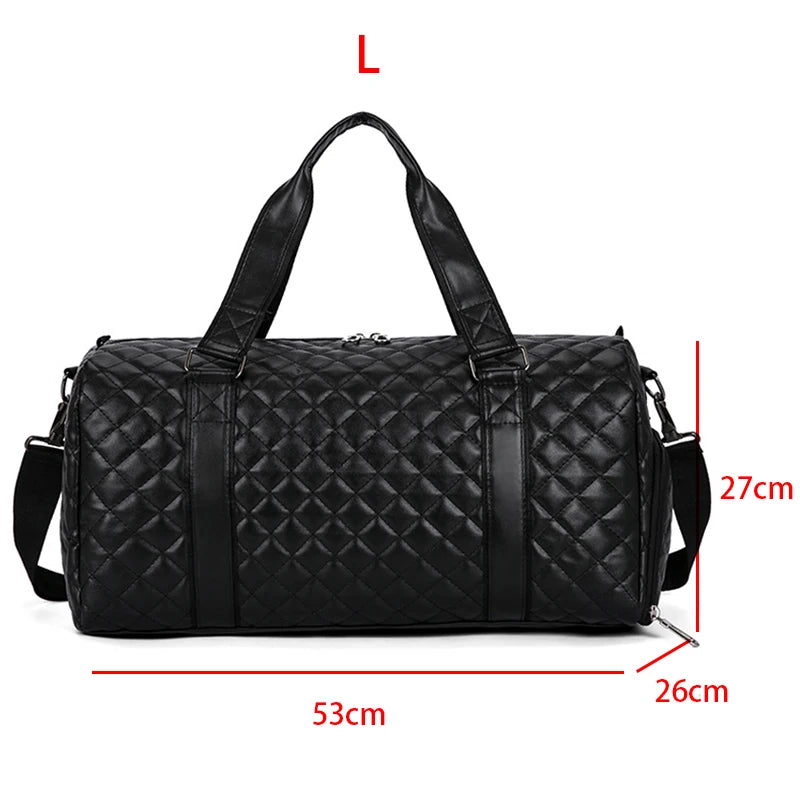 Duffle Tote Gym Fitness Tasche aus PU-Leder – Vielseitige Sport- & Reisetasche als Schulter-, Hand- und Crossbody Bag für Damen & Herren