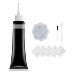 20 ml Kunstleder Reparatur Set – Färbe- &amp; Reparaturcreme mit Pinsel &amp; Spachtel für Autositze, Sofas &amp; Möbel 