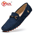 YRZL Herren Wildleder Loafer – Weiche Driving Mokassins en cuir véritable, Slip-On Flats en Übergrößen bis 48 