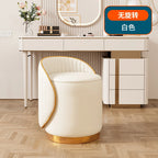 360° drehbarer Lederhocker aus Kunstleder – Moderner Schmink- &amp; Eingangsbereich-Hocker für Flur, Wohnzimmer &amp; Schlafzimmer