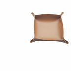 Nordische PU Leder Ablageschale 15 × 15 cm – Faltbare Desktop Storage Box für Schmuck, Kosmetik & Schlüssel