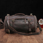 LUUFAN Vintage Leder Rucksack Herren – Einzigartiger Crazy Horse Bucket Backpack aus echtem Rindsleder 