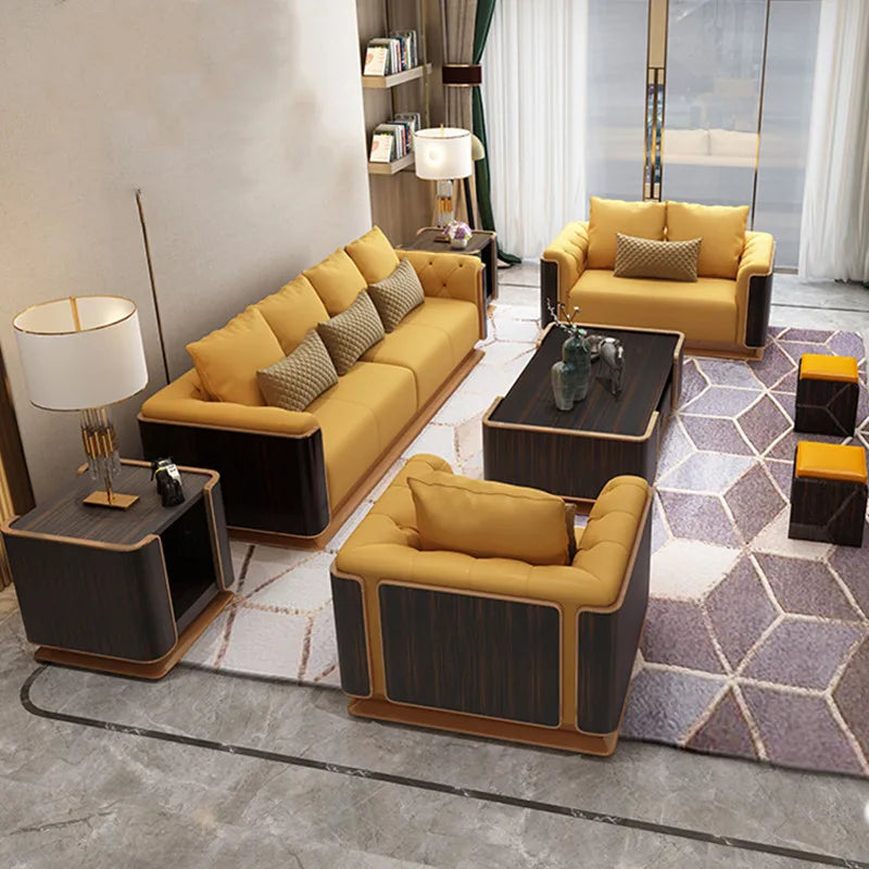 Luxuriöses Chesterfield Ledersofa 3-2-1 Set – Klassisches Sofa mit Knopfheftung für elegantes Wohnzimmer