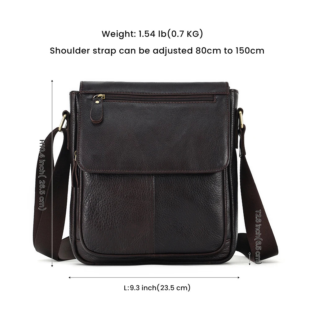 JOYIR Herren Leder Messenger Bag – Vintage Crossbody & Schultertasche aus echtem Rindsleder