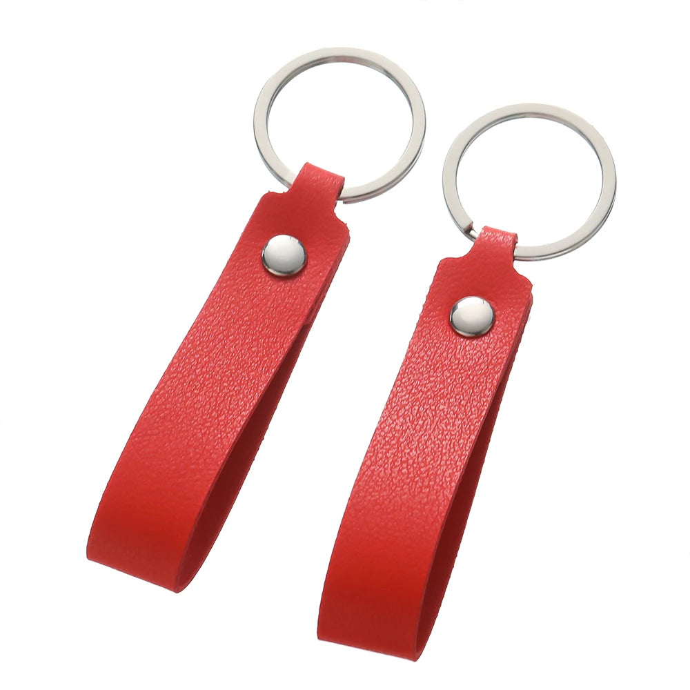 PU-Leder Schlüsselanhänger im Business-Stil – Klassischer Leder Keychain mit Metallelementen, 1–5 Stück, ideal für Auto, Geldbörse & Geschenk