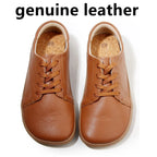 TONGLEPAO Barfuß Leder Sneaker – Zero Drop Schuhe aus echtem Rindsleder, breite Zehenbox & weiche Korksohle für Damen & Herren