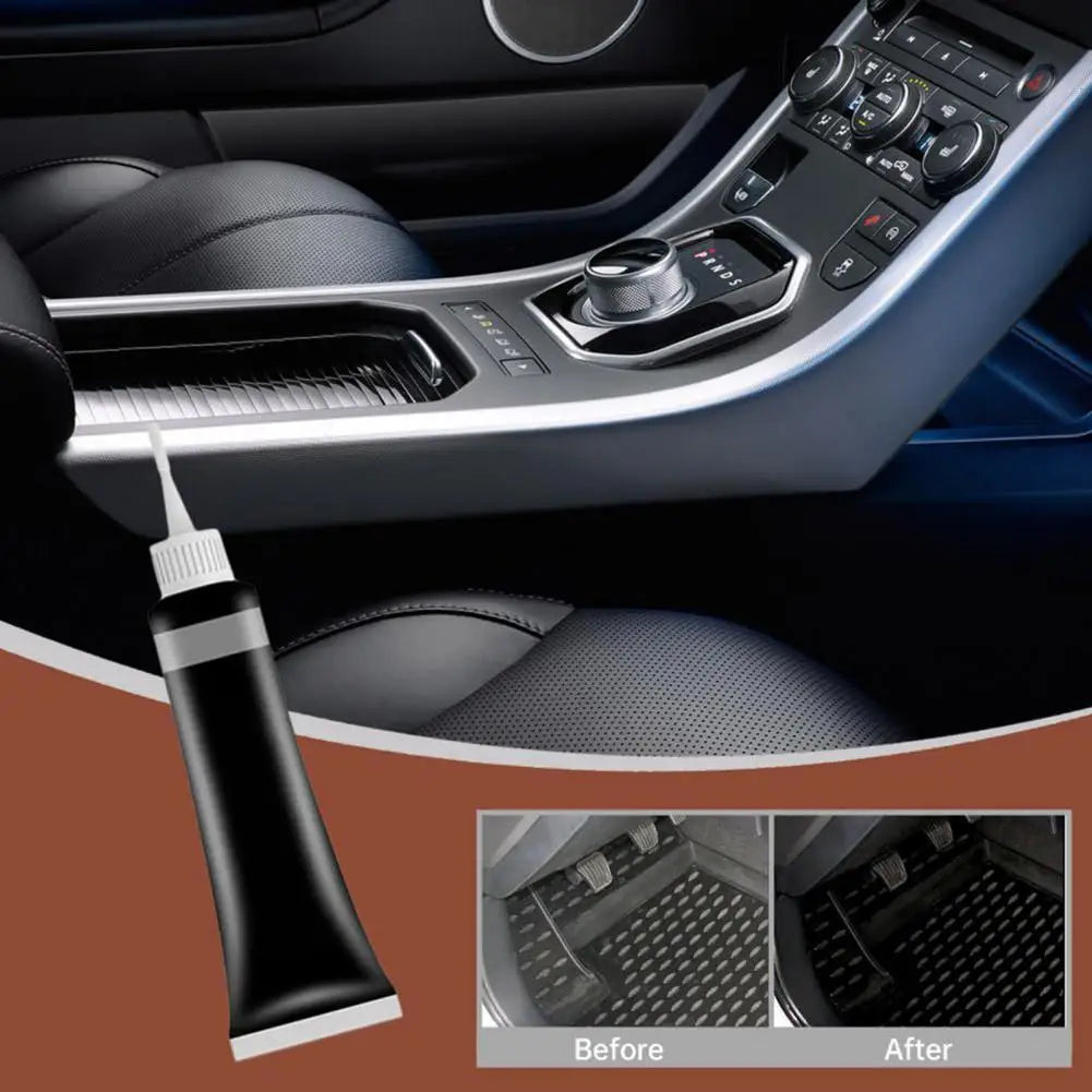 20 ml Kunstleder Reparatur Set – Färbe- &amp; Reparaturcreme mit Pinsel &amp; Spachtel für Autositze, Sofas &amp; Möbel 