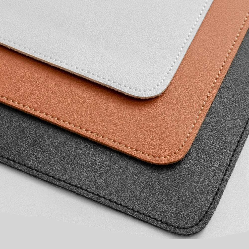 PU Leder Schreibtischunterlage – Große, rutschfeste Desk Mat für Büro, Laptop & Gaming in Blau, Braun, Schwarz oder Pink