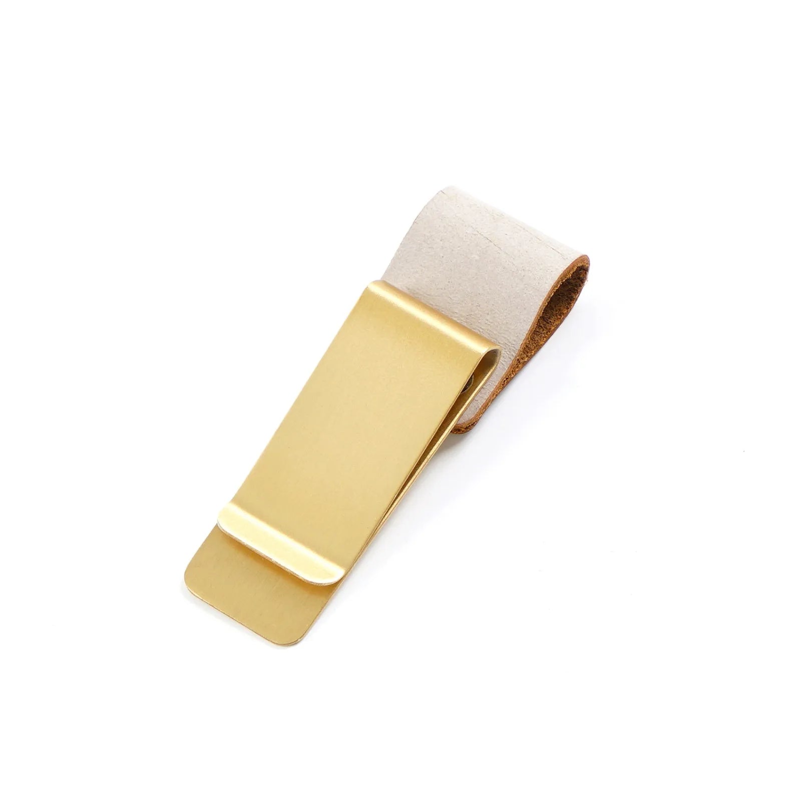 Leder Stiftehalter Clip mit Messing-Lesezeichen – Eleganter Pen Clip für Traveler Notebooks & Journale
