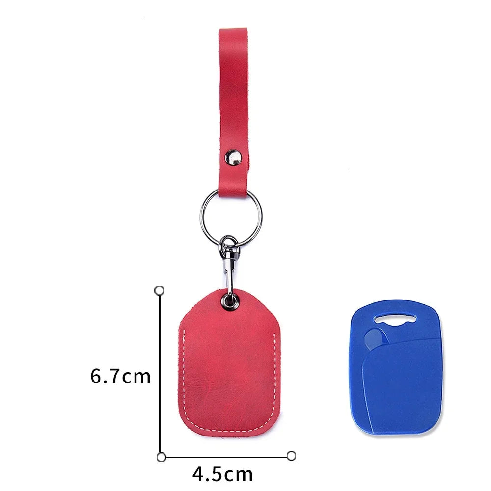 Personalisierbare Lederhülle für StarLine S96 & PIK Intercom – Premium Schutzcover aus Rindsleder für Alarm- & IC-Tags mit Schlüsselanhänger
