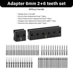 WUTA Modulares Adapter- &amp; Schlagkopf-System para Lederwerkzeuge – Austauschbare Loch- &amp; Stichaufsätze aus Edelstahl 