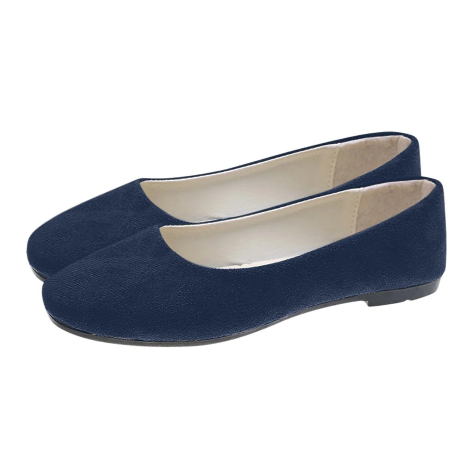 Dames Flats 2025 – Bequeme Runde Zehen Ballerina Flats en Suède avec Weicher Sohle, Casual Mom Shoes