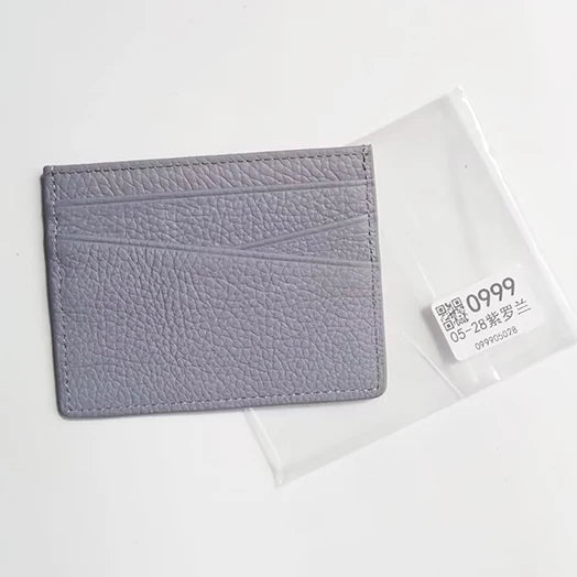 Véritable carte avec initiales – Slim Luxus Card Holder aus Rindsleder für Damen &amp; Herren | Porte-monnaie personnalisé