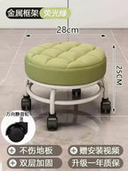 Niedriger Rollhocker aus Metall mit leisen Universalrollen – Beweglicher Schuhwechselstuhl für Haushalt &amp; Wohnzimmer