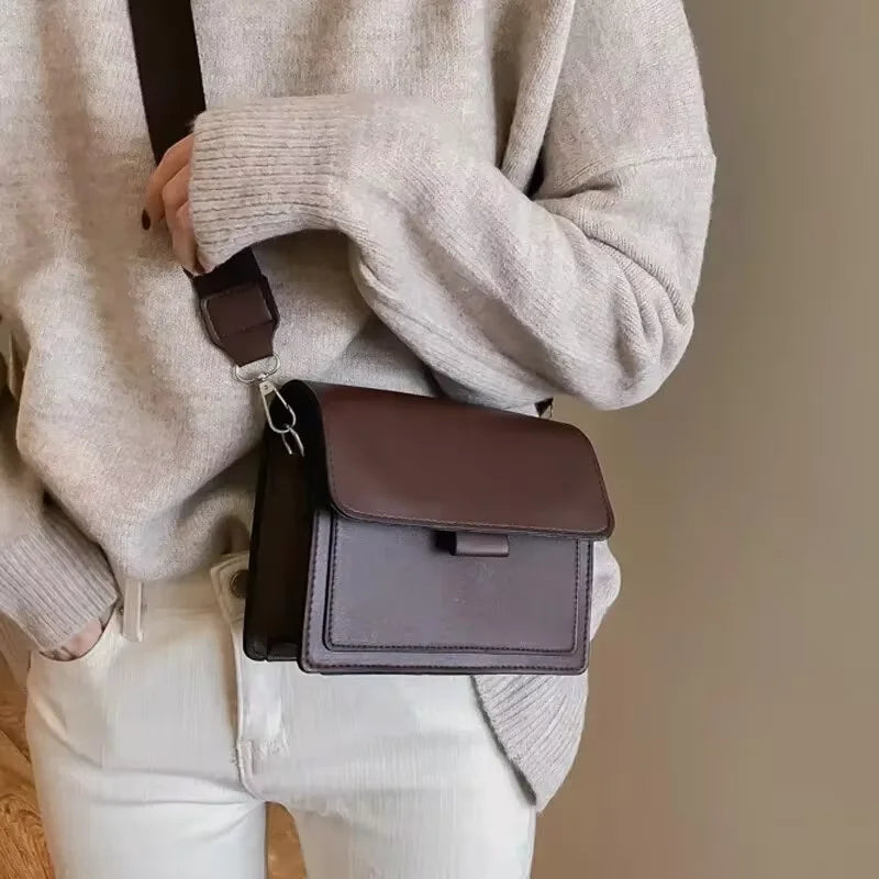 Klassische Designer Crossbody Tasche Damen aus PU-Leder – Kleine Schulter- & Umhängetasche mit Überschlag für Alltag & Reise