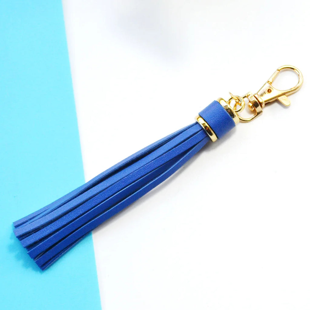 Trendiger Leder Quasten Schlüsselanhänger – Eleganter Tassel Keychain mit Karabinerhaken aus Metall für Taschen & Accessoires