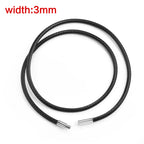 Lederkette mit Edelstahlverschluss – Wachskordel Halskette en 45 / 50 / 60 cm para mujeres y hombres, ideal para bricolaje Schmuck
