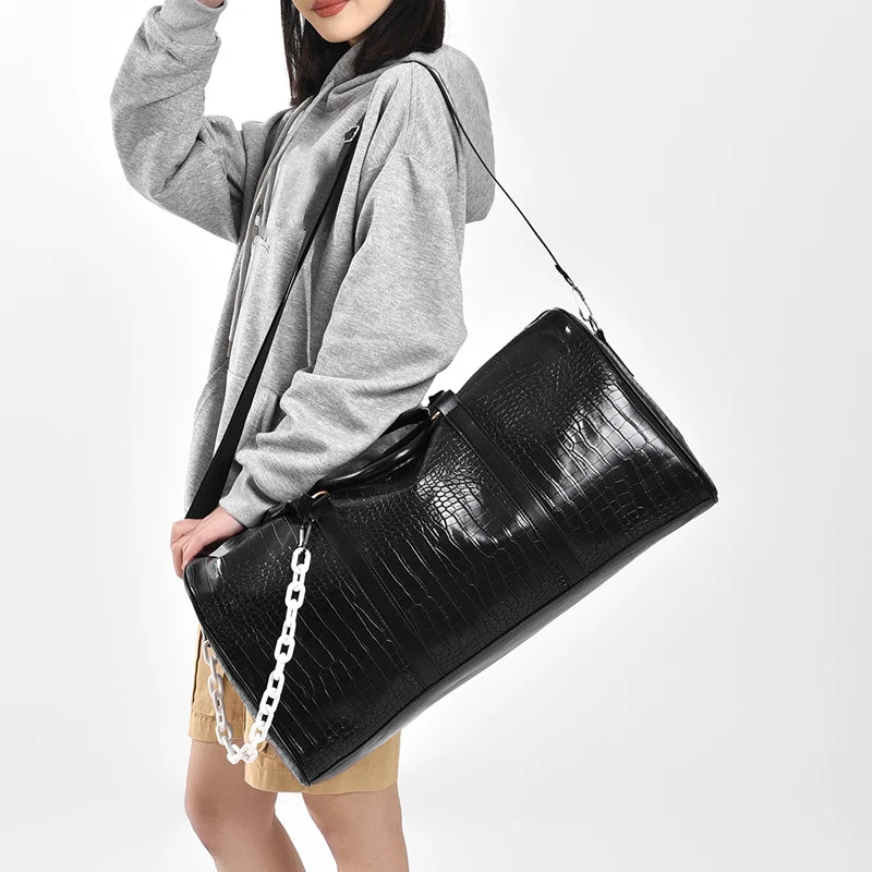 Furukroa Fitness & Reise Handtasche – Große PU-Leder Tote Bag für Gym, Yoga, Business & Freizeit