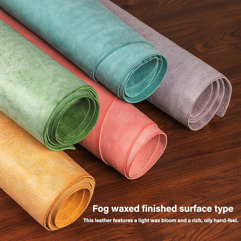 WUTA MBox pflanzlich gegerbtes Vintage Rindsleder – Natürlich genarbtes Vollnarbenleder 6–9 oz für Taschen, Gürtel & Lederhandwerk