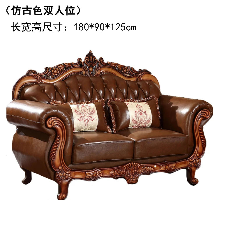 Europäisches Designer Leder-Ecksofa im Mid-Century-Stil – U-Form Wohnlandschaft aus Rindsleder mit Schlaffunktion, hochwertiges Luxussofa für das Wohnzimmer