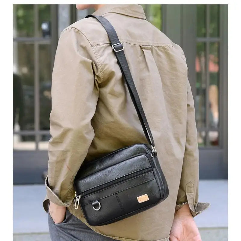 Herren Leder Sling Bag – Multifunktionale Umhängetasche & Crossbody Bag mit großer Kapazität