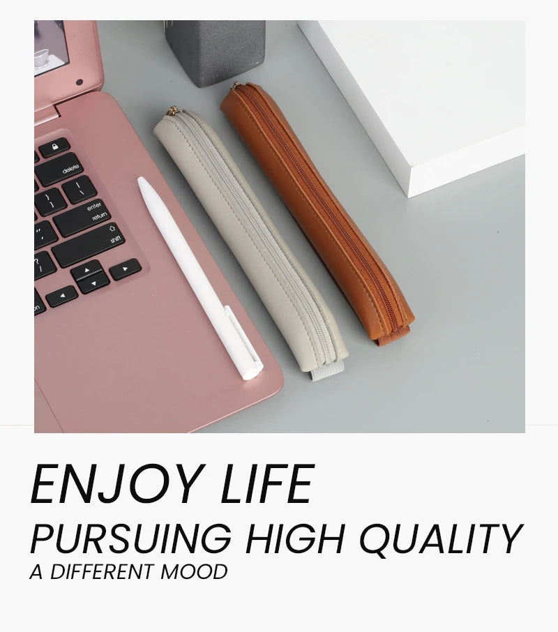 Support en cuir PU avec étui de transport – Support élégant avec bandes élastiques pour bureau, planificateur et carnet de notes 