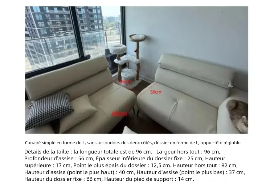 Italienisches Luxus Leder-Ecksofa – Modernes Designer L-Form Sofa for das Wohnzimmer, minimalistes Familien-Sofa aus Echtleder