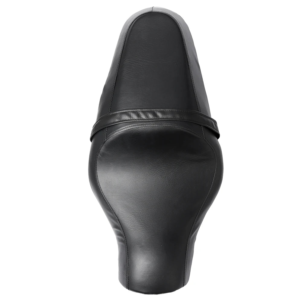 Motorrad Two-Up Sitzbank aus schwarzem Leder – Fahrer- & Beifahrersitz für Sportster XL883 & XL1200