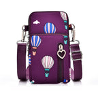 Mini Oxford Crossbody Bag – Wasserdichte Handytasche für Damen & Herren, Multi-Layer Zipper Nylon Bag