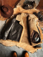 Herren Winter Lederjacke aus echtem Shearling – Schafleder Jacke mit warmem Wolllammfell-Futter, Braun, große Größen bis 5XL