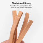 WUTA Flache Echtleder Kordel aus pflanzlich gegerbtem Rindsleder – 2/3/5 mm Lederband für Schmuck, Armbänder &amp; DIY Lederarbeiten 