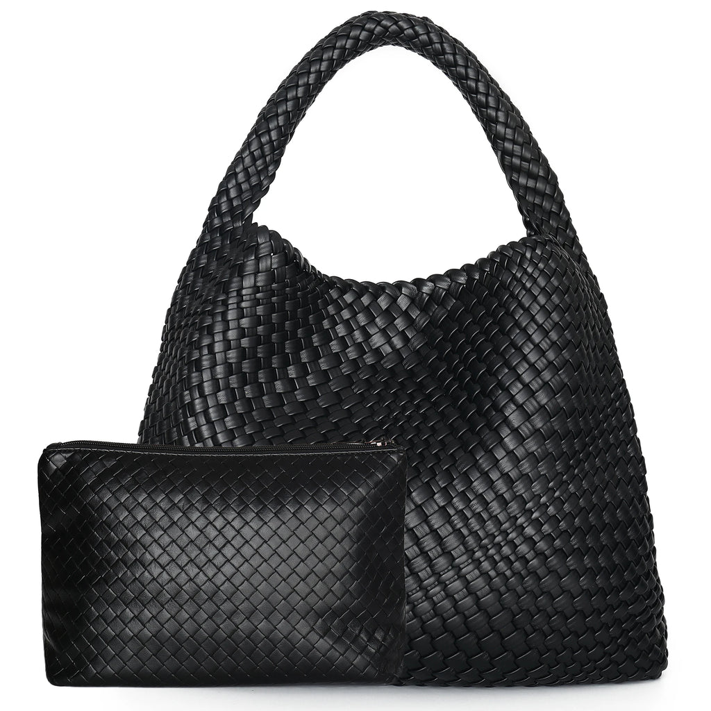 Sac fourre-tout en cuir pour femme – Grande pochette en cuir PU avec pochette pour le travail, le tourisme et les loisirs 