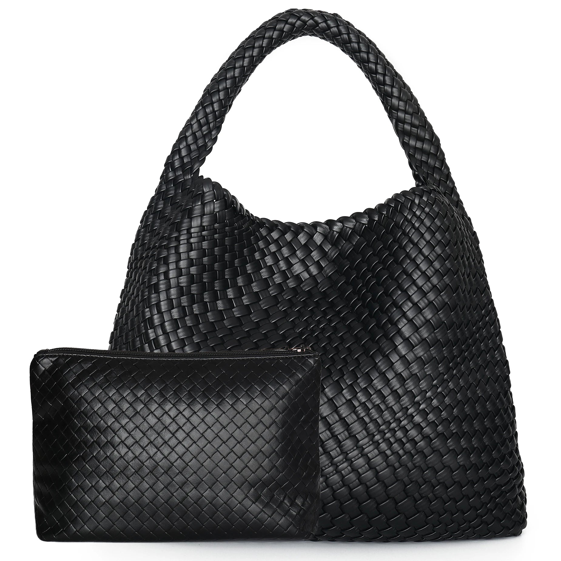 Sac fourre-tout en cuir pour femme – Grande pochette en cuir PU avec pochette pour le travail, le tourisme et les loisirs 