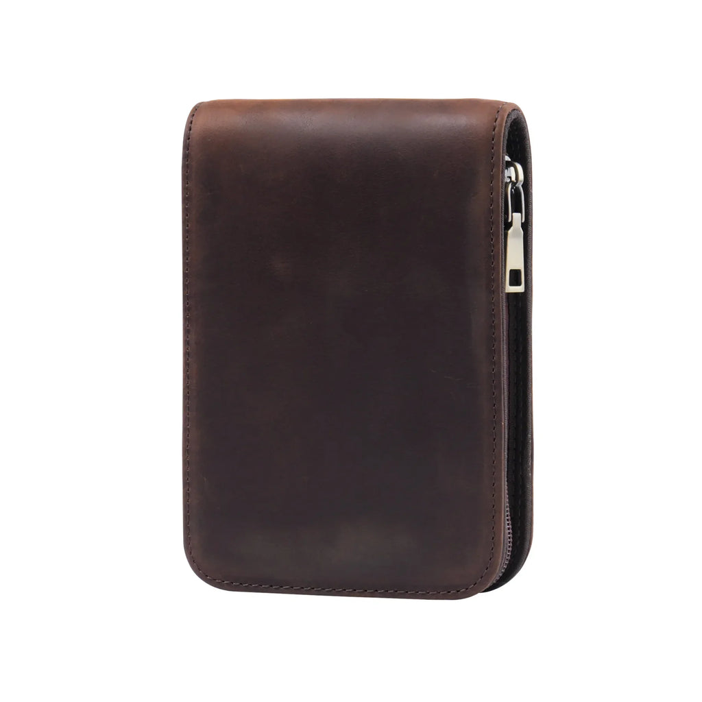 Echtes Leder Federmäppchen mit 12 Stift-Slots – Große Kapazität Zipper-Etui für Büro, Schule & Reisen