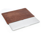 Handgefertigte Laptop-Hülle aus echtem Rindsleder – Sleeve für MacBook Air 13,6 Zoll, Notebook Organizer & Travel Case