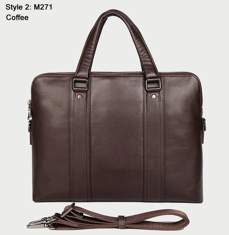 FANCODI Herren Leder-Aktentasche – Luxus Business Briefcase für 15,6" Laptop & Dokumente